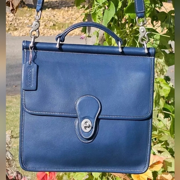 Vintage Coach Willis Crossbody Shoulder Bag 9927 ( Royal / Deep Ocean Blue ) - Picture 11 of 11